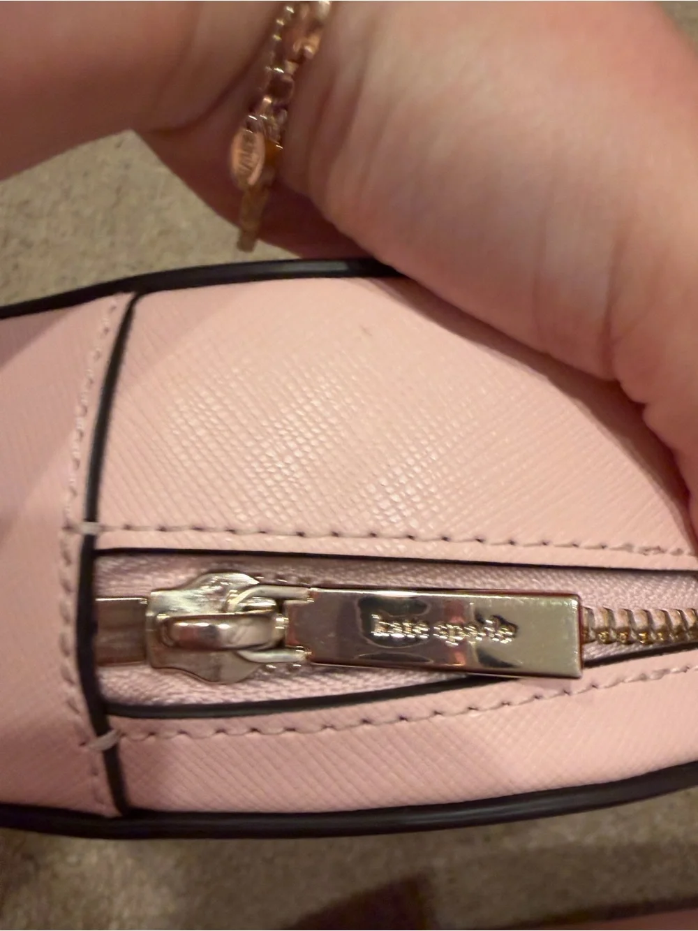 kate spade blush pink heart crossbody bag